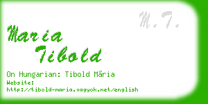 maria tibold business card